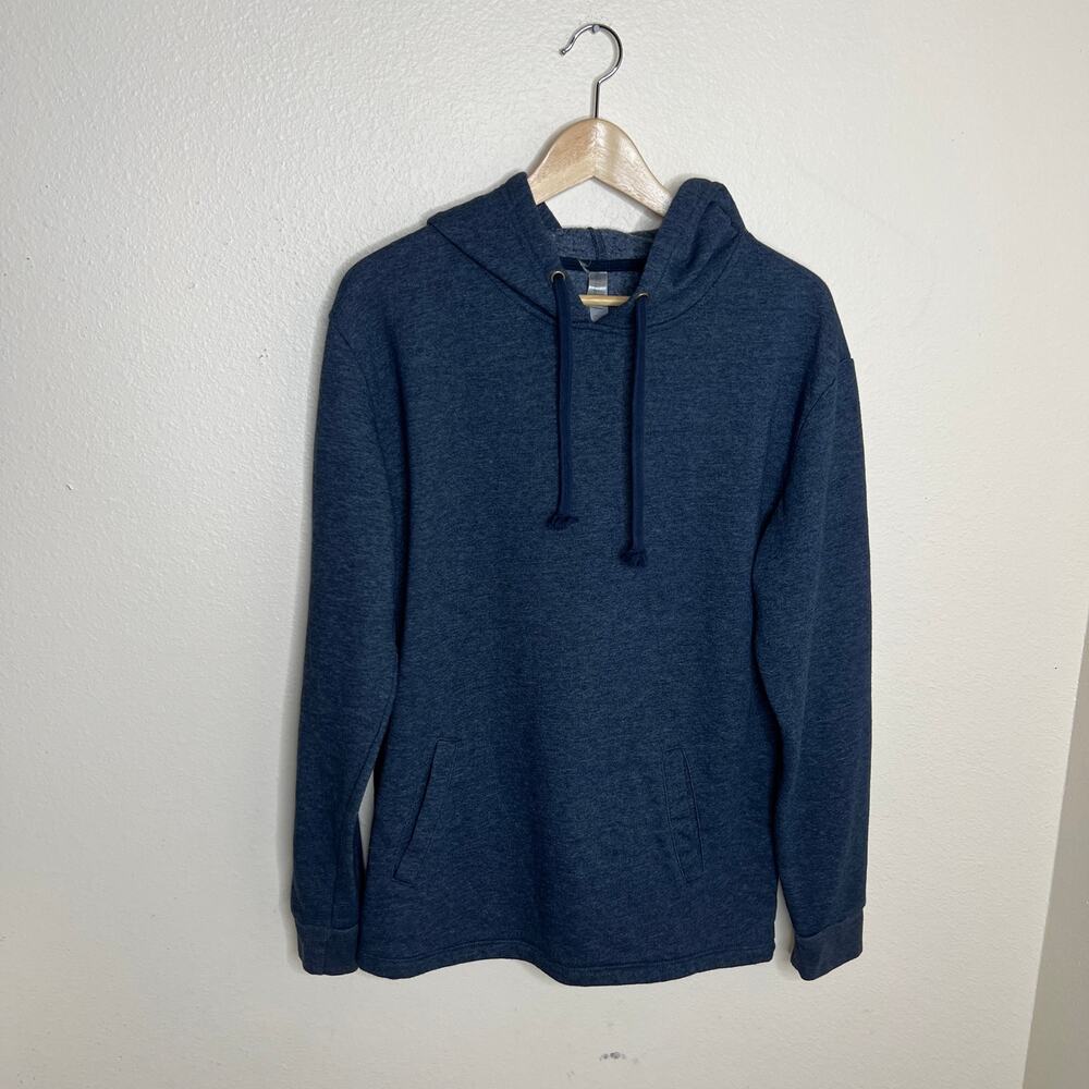 Next Level Blue Heathered Hoodie Medium
